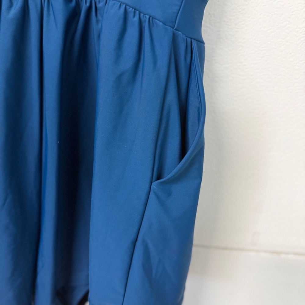 Bloomchic Solid Deep Blue Elegant One Piece Swims… - image 5